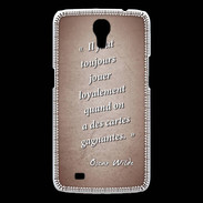 Coque Samsung Galaxy Mega Cartes gagnantes Rouge Citation Oscar Wilde