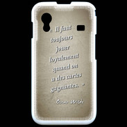 Coque Samsung ACE S5830 Cartes gagnantes Sepia Citation Oscar Wilde