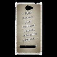 Coque HTC Windows Phone 8S Cartes gagnantes Sepia Citation Oscar Wilde