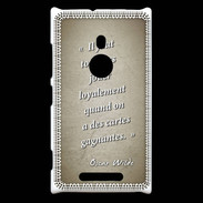 Coque Nokia Lumia 925 Cartes gagnantes Sepia Citation Oscar Wilde