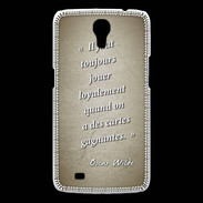 Coque Samsung Galaxy Mega Cartes gagnantes Sepia Citation Oscar Wilde