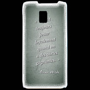 Coque LG P990 Cartes gagnantes Vert Citation Oscar Wilde