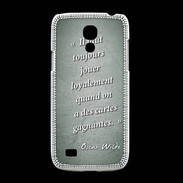 Coque Samsung Galaxy S4mini Cartes gagnantes Vert Citation Oscar Wilde
