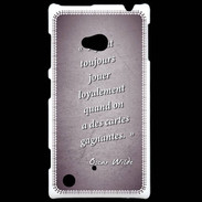 Coque Nokia Lumia 720 Cartes gagnantes Violet Citation Oscar Wilde