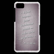 Coque Blackberry Z10 Cartes gagnantes Violet Citation Oscar Wilde