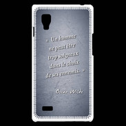 Coque LG Optimus L9 Choix ennemis Bleu Citation Oscar Wilde