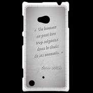 Coque Nokia Lumia 720 Choix ennemis Gris Citation Oscar Wilde
