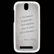 Coque HTC One SV Choix ennemis Gris Citation Oscar Wilde