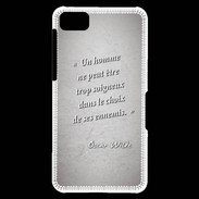 Coque Blackberry Z10 Choix ennemis Gris Citation Oscar Wilde