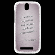 Coque HTC One SV Choix ennemis Rose Citation Oscar Wilde