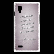 Coque LG Optimus L9 Choix ennemis Rose Citation Oscar Wilde