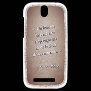 Coque HTC One SV Choix ennemis Rouge Citation Oscar Wilde