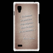 Coque LG Optimus L9 Choix ennemis Rouge Citation Oscar Wilde