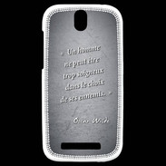 Coque HTC One SV Choix ennemis Noir Citation Oscar Wilde