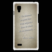 Coque LG Optimus L9 Choix ennemis Sepia Citation Oscar Wilde