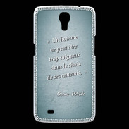 Coque Samsung Galaxy Mega Choix ennemis Turquoise Citation Oscar Wilde