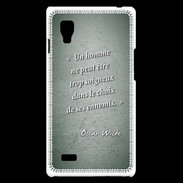 Coque LG Optimus L9 Choix ennemis Vert Citation Oscar Wilde