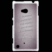 Coque Nokia Lumia 720 Choix ennemis Violet Citation Oscar Wilde