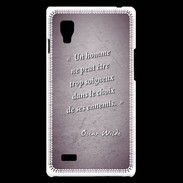Coque LG Optimus L9 Choix ennemis Violet Citation Oscar Wilde
