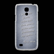 Coque Samsung Galaxy S4mini Croire Bleu Citation Oscar Wilde