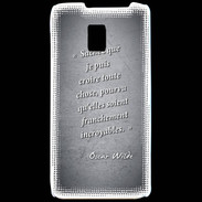 Coque LG P990 Croire Noir Citation Oscar Wilde