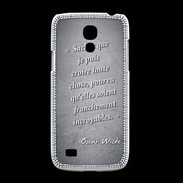 Coque Samsung Galaxy S4mini Croire Noir Citation Oscar Wilde