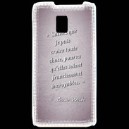Coque LG P990 Croire Rose Citation Oscar Wilde
