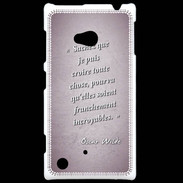 Coque Nokia Lumia 720 Croire Rose Citation Oscar Wilde