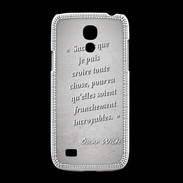 Coque Samsung Galaxy S4mini Croire Gris Citation Oscar Wilde