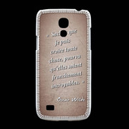 Coque Samsung Galaxy S4mini Croire Rouge Citation Oscar Wilde