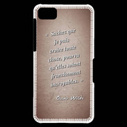 Coque Blackberry Z10 Croire Rouge Citation Oscar Wilde