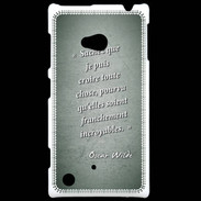 Coque Nokia Lumia 720 Croire Vert Citation Oscar Wilde