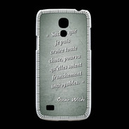 Coque Samsung Galaxy S4mini Croire Vert Citation Oscar Wilde