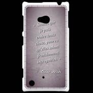Coque Nokia Lumia 720 Croire Violet Citation Oscar Wilde