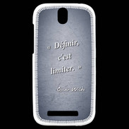 Coque HTC One SV Définir Bleu Citation Oscar Wilde