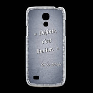 Coque Samsung Galaxy S4mini Définir Bleu Citation Oscar Wilde