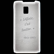 Coque LG P990 Définir Gris Citation Oscar Wilde