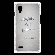 Coque LG Optimus L9 Définir Gris Citation Oscar Wilde