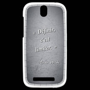 Coque HTC One SV Définir Noir Citation Oscar Wilde
