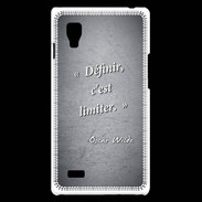 Coque LG Optimus L9 Définir Noir Citation Oscar Wilde