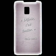 Coque LG P990 Définir Rose Citation Oscar Wilde