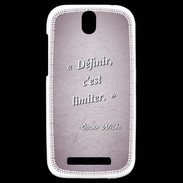 Coque HTC One SV Définir Rose Citation Oscar Wilde