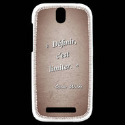 Coque HTC One SV Définir Rouge Citation Oscar Wilde
