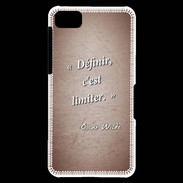 Coque Blackberry Z10 Définir Rouge Citation Oscar Wilde