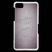 Coque Blackberry Z10 Définir Violet Citation Oscar Wilde
