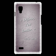 Coque LG Optimus L9 Définir Violet Citation Oscar Wilde