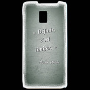 Coque LG P990 Définir Vert Citation Oscar Wilde