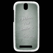 Coque HTC One SV Définir Vert Citation Oscar Wilde