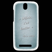 Coque HTC One SV Définir Turquoise Citation Oscar Wilde