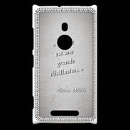 Coque Nokia Lumia 925 Désillusion vie Gris Citation Oscar Wilde